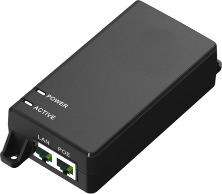 Microconnect POEINJ-60W - Gigabit Ethernet - 1000 Mbit/s - IEEE 802.3af,IEEE 802.3i,IEEE 802.3x - Cat5 - Schwarz - Überstrom - Überspannung - Kurzschluß - Unter Strom (60W POE++) von MicroConnect