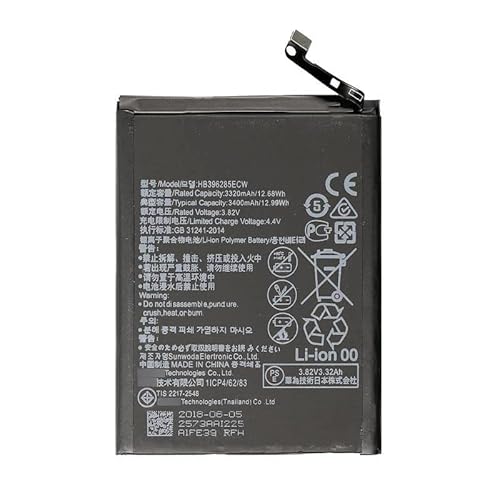 MicroSpareparts Mobile Huawei P20 HB396285ECW Battery 3.82V-12.99Wh 3400mAh Li-ion, MOBX-HU-P20-11 (3.82V-12.99Wh 3400mAh Li-ion Polymer - with Logo) von MicroSpareparts Mobile
