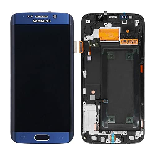 MicroSpareparts Mobile LCD Screen and Digitizer with Front Frame Assembly Sapphire, MSPP70812 (Front Frame Assembly Sapphire Samsung Galaxy S6 Edge Series) von MicroSpareparts Mobile
