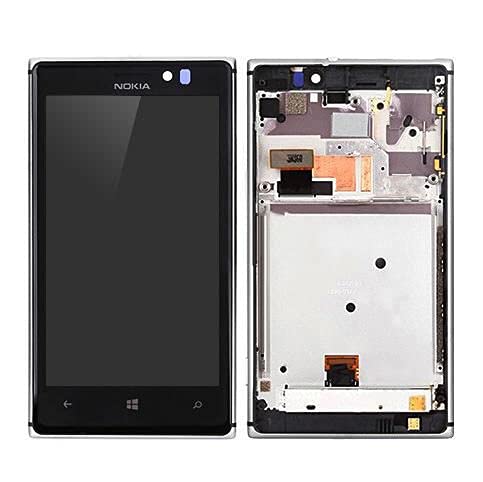 MicroSpareparts Mobile LCD Screen and Digitizer with Front Frame Assembly Silver, MSPP72014 (Front Frame Assembly Silver, Nokia Lumia 925) von MicroSpareparts Mobile
