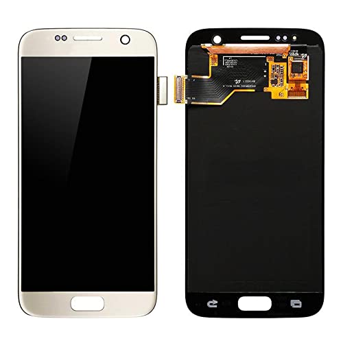 MicroSpareparts Mobile LCD Screen with Digitizer Assembly Gold Without, MSPP73861 (Assembly Gold Without Samsung Logo,Samsung Galaxy S7 Series) von MicroSpareparts Mobile