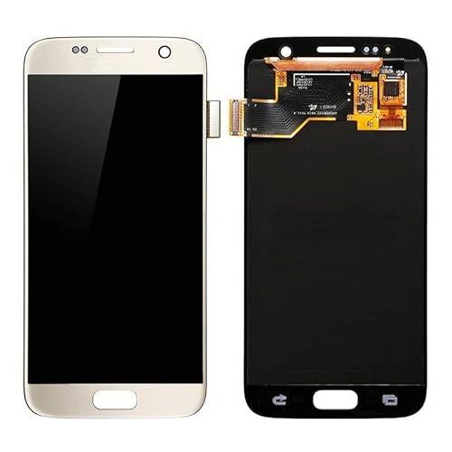 MicroSpareparts Mobile LCD Screen with Digitizer Assembly Gold Without, MSPP73861 (Assembly Gold Without Samsung Logo,Samsung Galaxy S7 Series) von MicroSpareparts Mobile