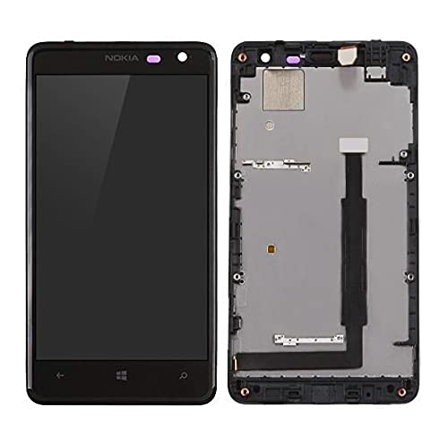MicroSpareparts Mobile Nokia Lumia 625 LCD Screen and Digitizer with Front Frame, MSPP72146 (Digitizer with Front Frame Assembly Black) von MicroSpareparts Mobile