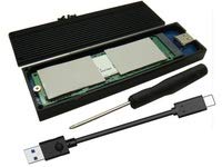 MicroStorage M.2 PCIe NGFF NVME to USB 3.0/3.1 Enclosure Type M, MSUB8001 (3.1 Enclosure Type M (Not only B) M.2 PCIe/NVME 30mm, 42mm, 60mm, 80mm) von MicroStorage