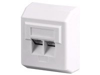 MicroConnect Cat 5e, 2 x RJ45 White Outlet Box – Outlet Boxes (2 x RJ45) von Microconnect
