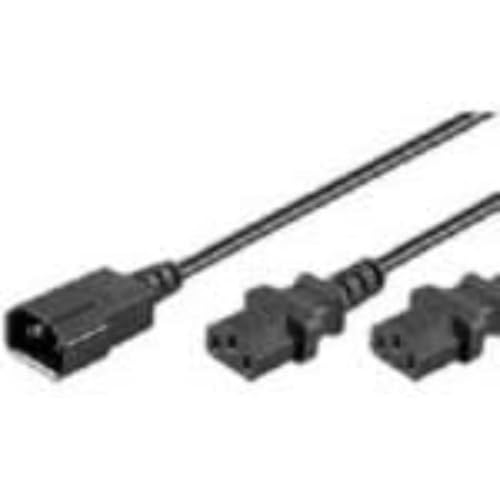 Microconnect 2 x C13/C14, 1.2 m 1.2 m C14 Coupler 2 x C13 Sockel schwarz von Microconnect