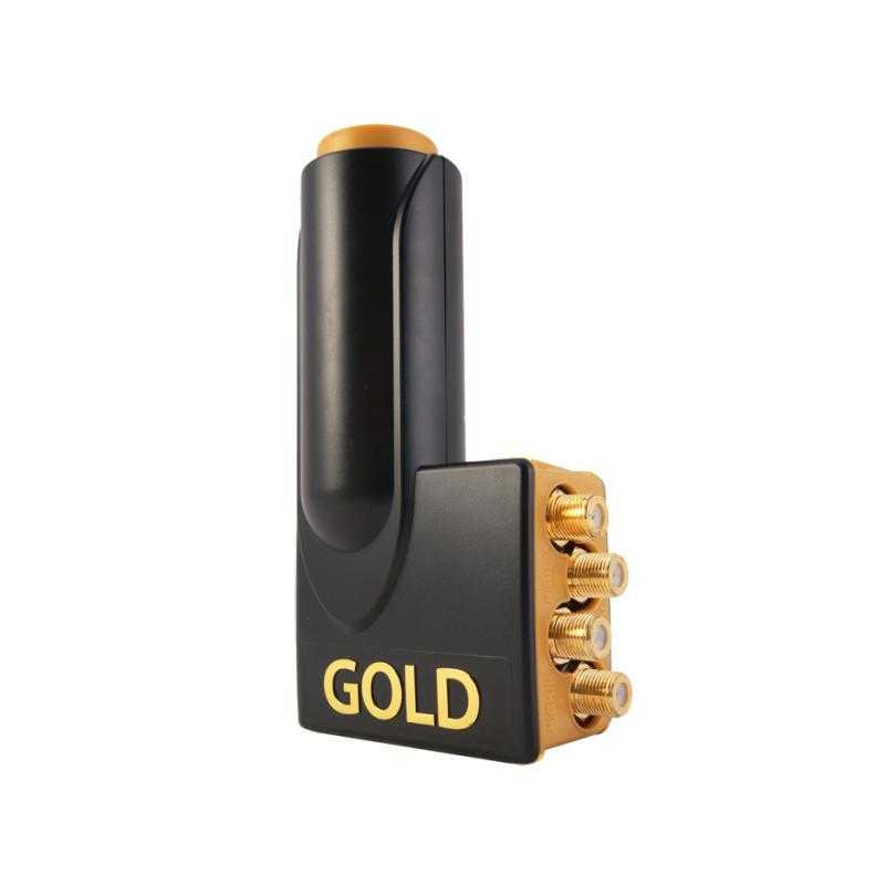 Micro New Premium Gold Edition Quattro LNB 0.1dB Digital 8K UHD 3D von Microelectronic