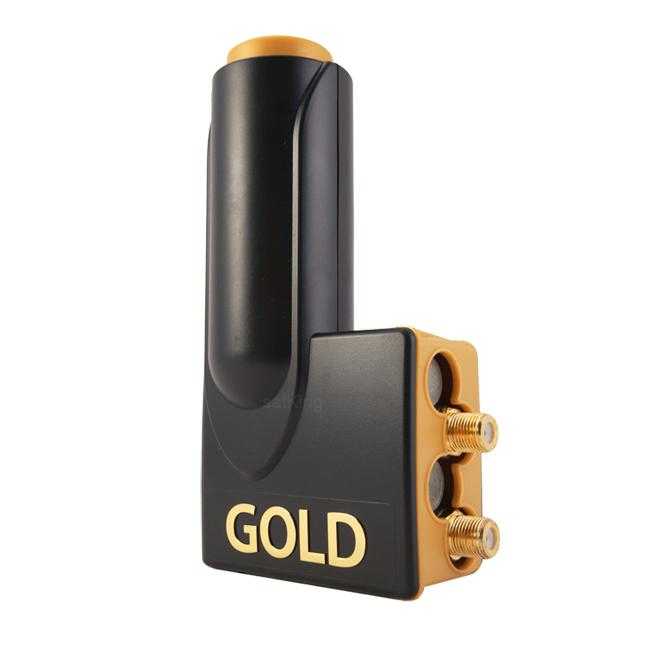 Micro New Premium Gold Edition Twin LNB 2 Teilnehmer 0.1dB Digital 8K UHD 3D von Microelectronic