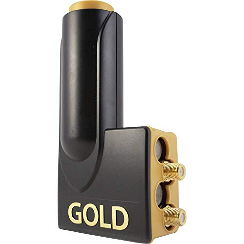 Micro Twin Neu Gold Edition LNB (Premium Gold Anschlüsse, Full HD, 3D ready, 5 Jahre Garantie) schwarz, gold von Microelectronic