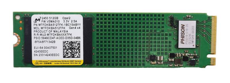 Micron Interne 512GB SSD NVMe interne SSD (512 GB) M.2 NVMe" Lesen 3500MB/s MB/S Lesegeschwindigkeit, Schreiben 3000 MB/s MB/S Schreibgeschwindigkeit, interne SSD M.2 NVMe von Micron