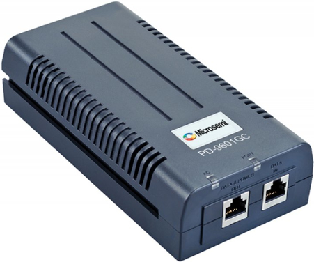 Microchip Technology PD-9601GC - Schnelles Ethernet - Gigabit Ethernet - IEEE 802.11ax,IEEE 802.3af,IEEE 802.3at,IEEE 802.3bt - FCC Part 15 - Class B - EN 55032 Class B - EN 55024 - VCCI - UL/EN/IEC 60950-1 (Ed.2) - 55 V - 90 W - 100-240 V (PD-9601GC/AC-EU) von Microsemi