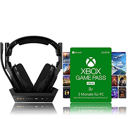 Astro Gaming A50, Wireless Gaming-Headset mit Ladestation, Gen 4, Dolby Audio, Game/Voice Balance, Dolby Atmos, 2,4 GHz Kabellos, 15m Range für Xbox, PC + Xbox Game Pass für PC (3 Monate) von Microsoft