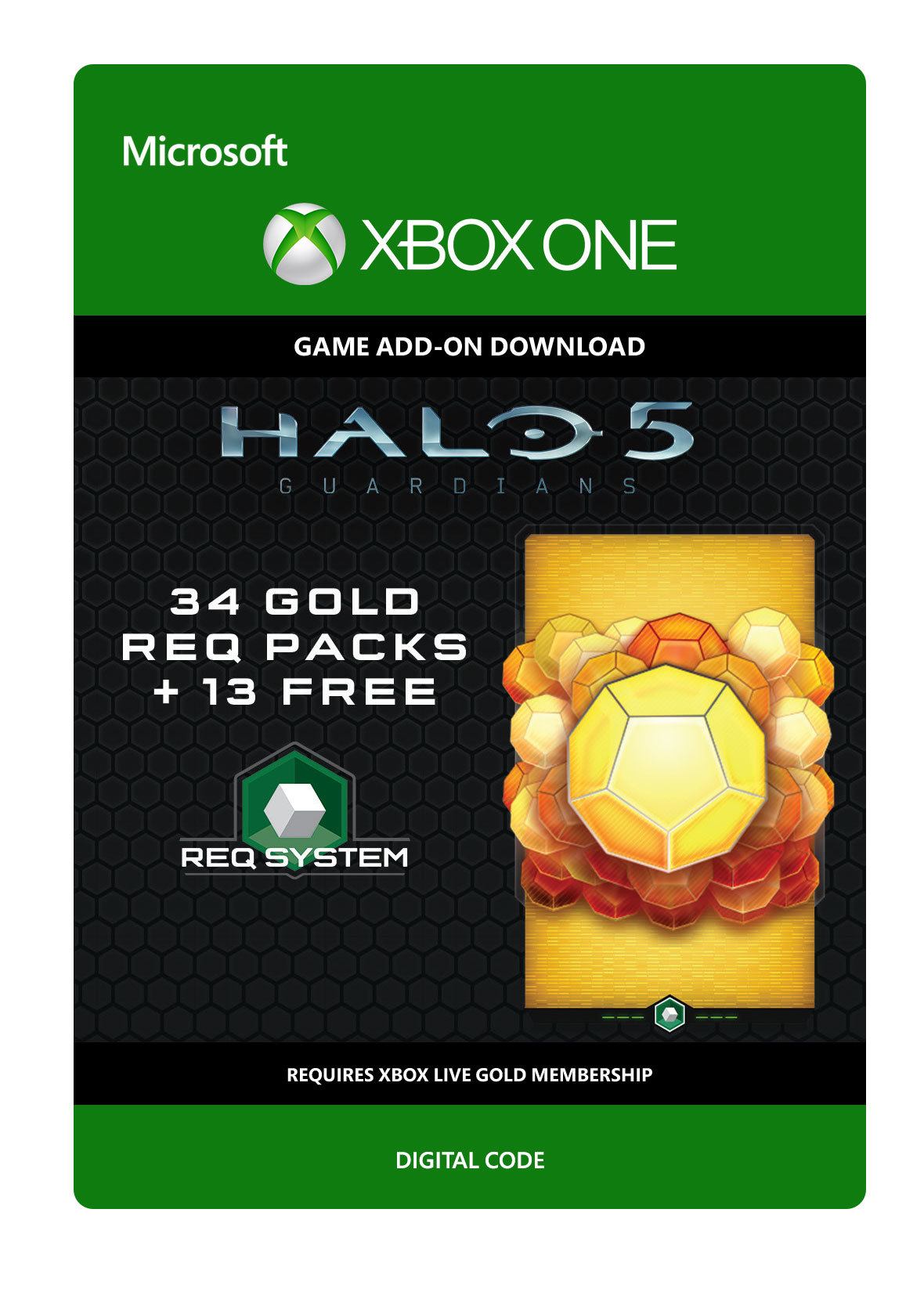 Halo 5: Guardians: 34 Gold REQ Packs + 13 Free Halo 5: Guardians: 34 Gold REQ Packs + 13 Free von Microsoft
