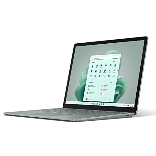 MICROSOFT SURFACE Laptop 5 - Ordinateur Portable (Windows 11, écran Tactile 13.5", Processeur Intel Core i5, 8 Go RAM, 512 Go SSD, Clavier Français AZERTY) - Vert Sauge, Finition métal von Microsoft