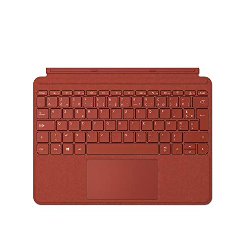 Microsoft Surface Go Signature Type Cover Keyboard - French AZERTY Keyboard - Red Poppy (Alcantara) - Only Compatible with Surface Go, Surface Go 2 and Surface Go 3 von Microsoft Surface