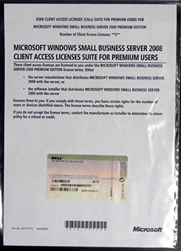 MS 1x 5UCAL Windows Small Business Server 2008 Premium CAL Ste OEM (DE) von Microsoft