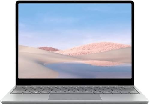 Microsoft 2020 Surface Laptop Go mit Intel Core i5-1035G1 (12,4 Zoll, 4 GB RAM, 64 GB SSD) (QWERTY Italienisch) Platin (Generalüberholt) von Microsoft