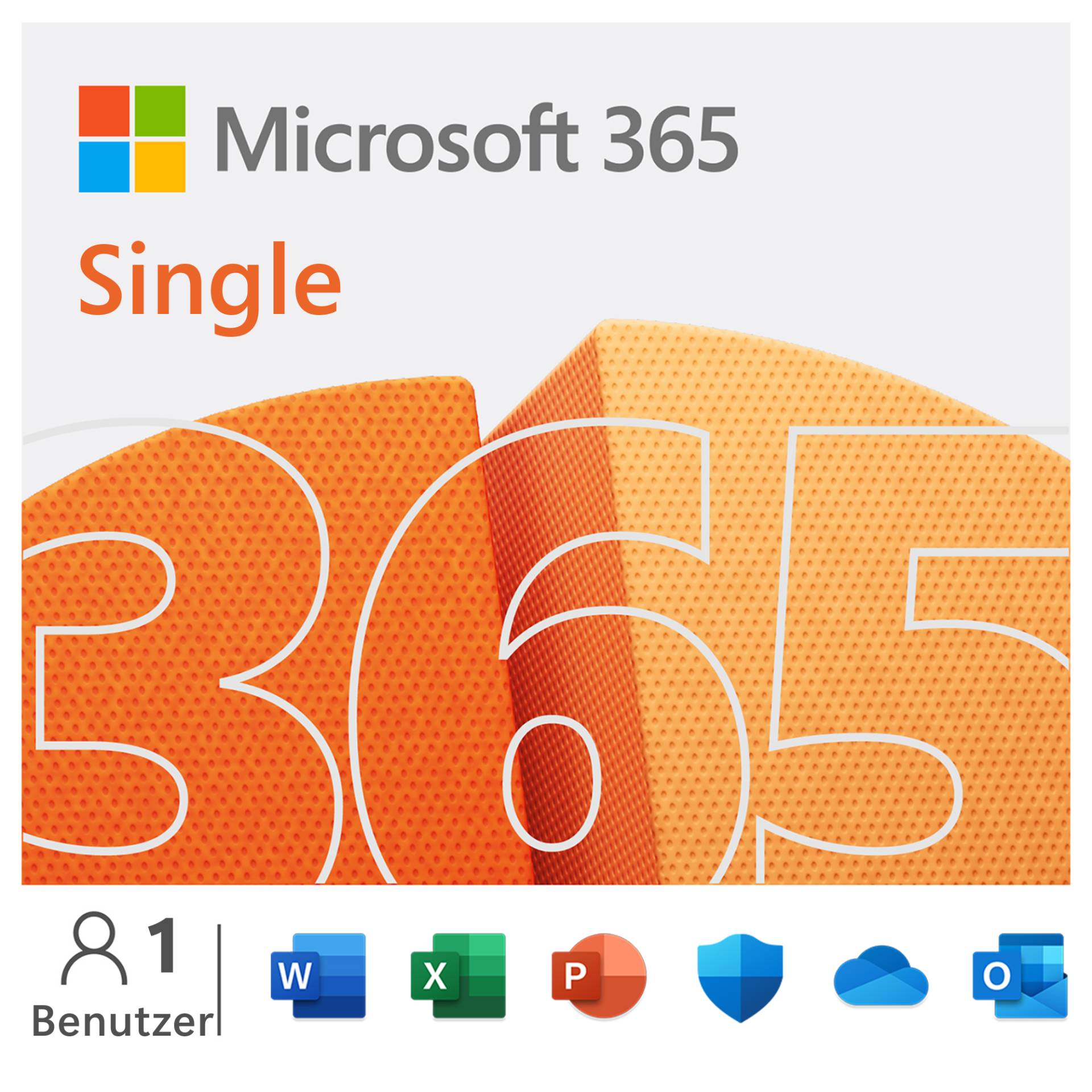 Microsoft 365 Single [1 Benutzer / 1 Jahr] - inkl. Office 365 mit Word, Excel, PowerPoint, OneNote, Outlook, Access von Microsoft