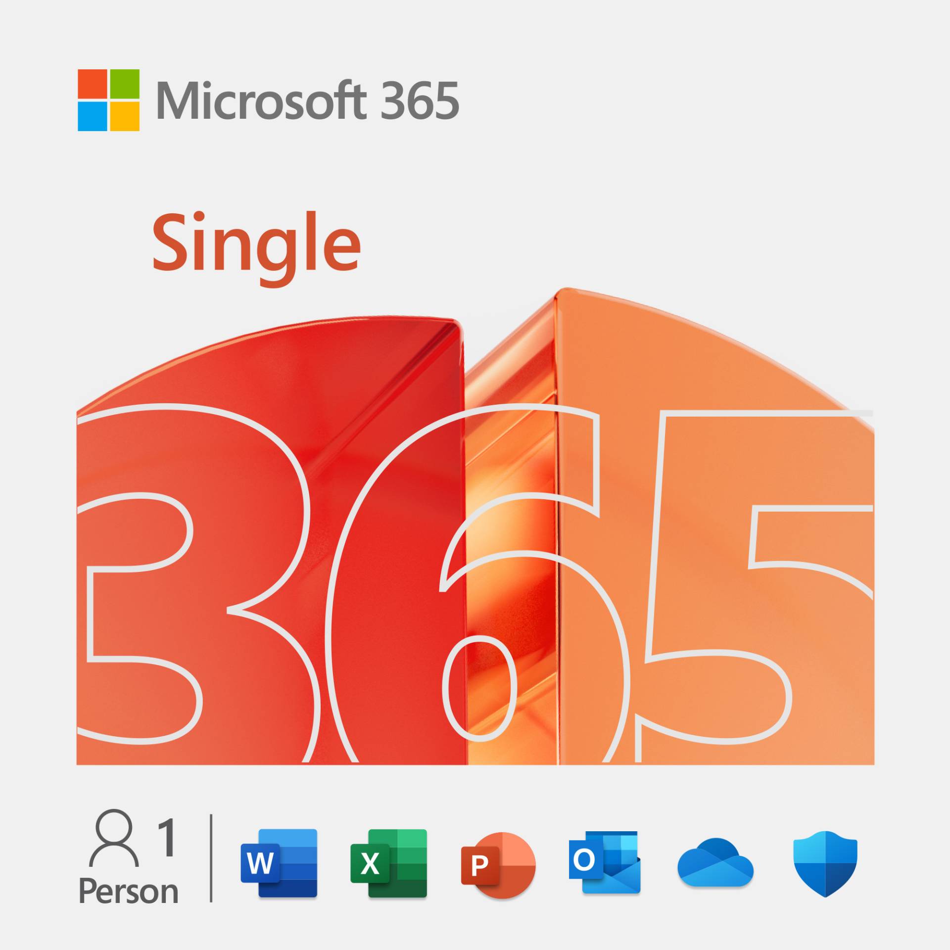 Microsoft 365 Single [1 Benutzer / 1 Jahr] - inkl. Office 365 mit Word, Excel, PowerPoint, OneNote, Outlook, Access von Microsoft