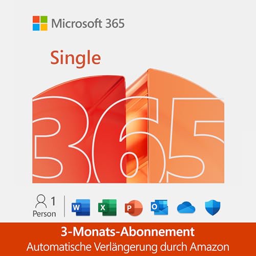 Microsoft 365 Single | 3 Monate | 1 Person | Office Apps mit KI | 1TB Cloudspeicher | Amazon Abonnement mit automatischer Verlängerung Microsoft 365 Single | 3 Monate | 1 Person | Office Apps mit KI | 1TB Cloudspeicher | Amazon Abonnement mit automatischer Verlängerung von Microsoft