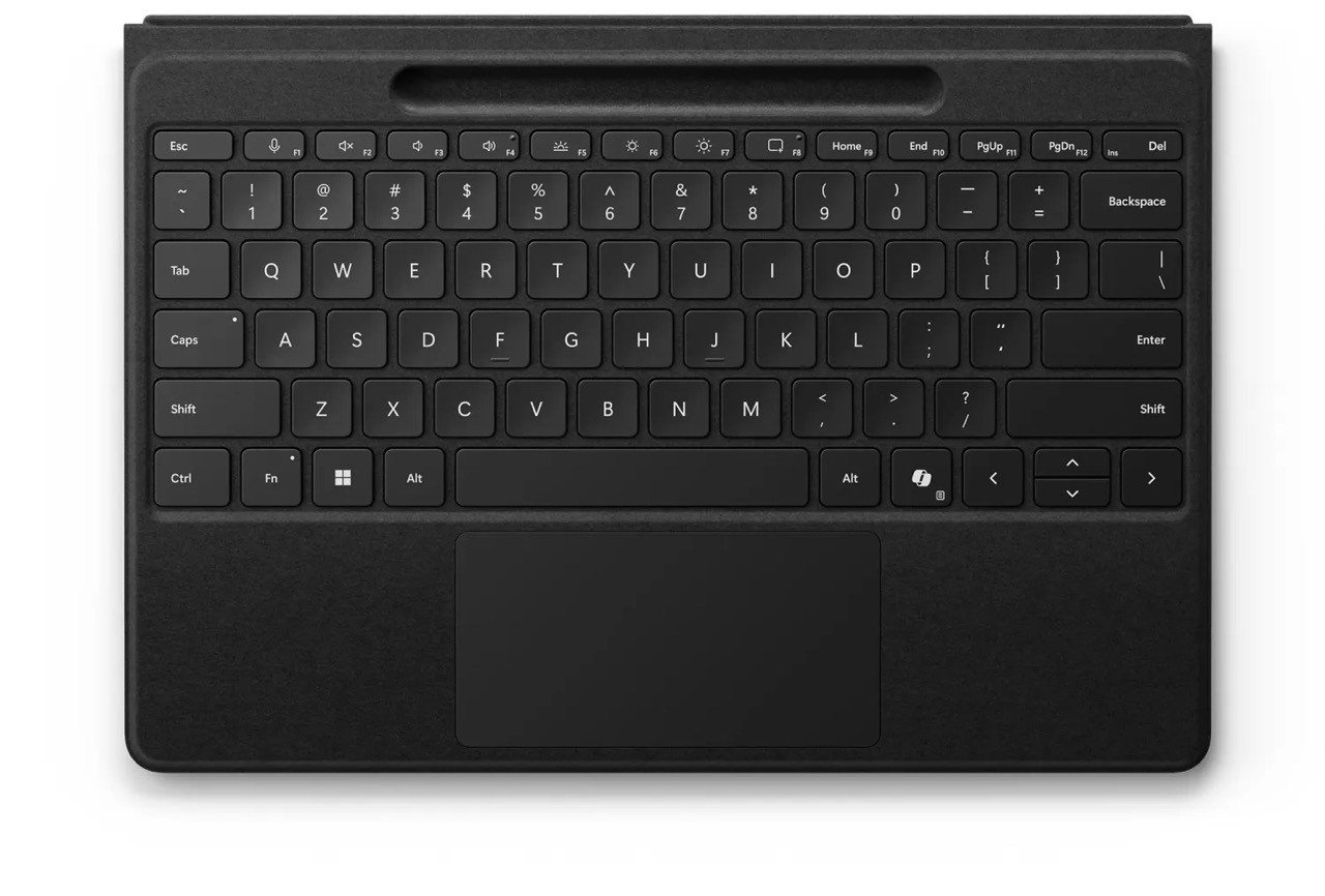 Microsoft Microsoft Surface Pro Flex Keyboard schwarz, DE Tablet-Tastatur (integrierter Akku, Chiclet, Haltevorrichtung für Eingabestift) von Microsoft