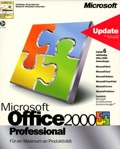 Microsoft Office 2000 Professional Update von Office x.x oder MS-Einzelapplikationen D von Microsoft