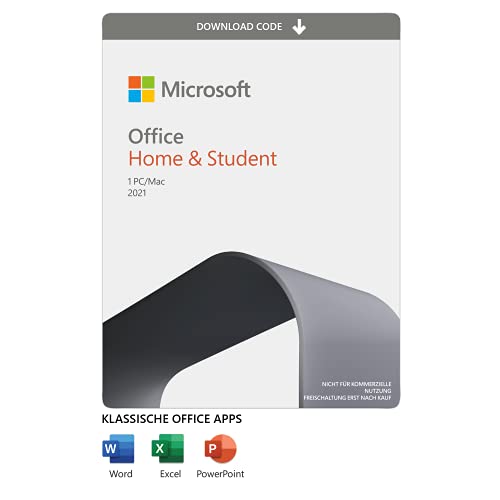 Microsoft Office 2021 Home und Student | Dauerlizenz | Word, Excel, PowerPoint | 1 PC/Mac | Aktivierungscode per E-Mail von Microsoft