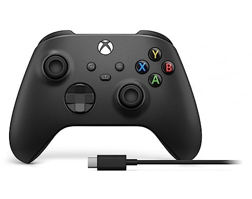 Microsoft Xbox Wireless Controller + USB-C Cable Black Gamepad Analogue/Digital PC Xbox One Xbox One S Xbox One X Xbox Series S Xbox Series X von Microsoft