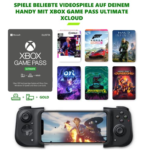 Microsoft Razer Kishi für iPhone + Xbox Game Pass Ultimate 1 Monate | Xbox xCloud - Download Code von Microsoft