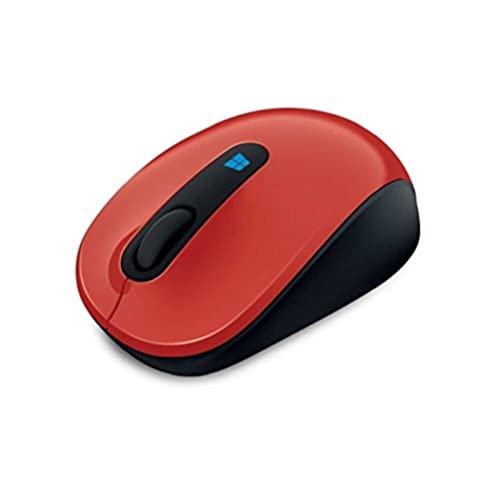 Microsoft Sculpt Mobile Mouse (Maus, rot, kabellos, für Rechts- und Linkshänder geeignet) von Microsoft