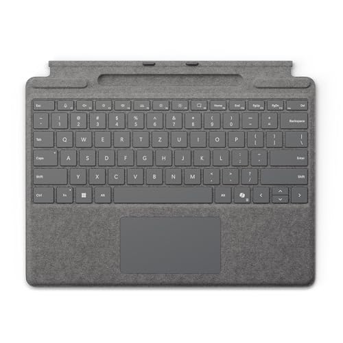 Microsoft Surface Pro Keyboard mit Stiftaufbewahrung | Platin | QWERTZ | kompatibel mit Surface Pro Copilot+ PC (11. Edition), Surface Pro 9 & Surface Pro 8 von Microsoft
