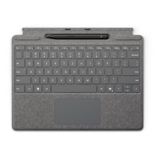 Microsoft Surface Pro Keyboard mit Surface Slim Pen | Platin | QWERTZ | kompatibel mit Surface Pro Copilot+ PC (11. Edition), Surface Pro 9 & Surface Pro 8 von Microsoft