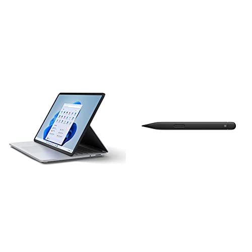 Microsoft Surface Laptop Studio, 14,4 Zoll Laptop (Intel Core i5, 16GB RAM, 256GB SSD, Win 11 Home) Platin + Surface Slim Pen 2 Schwarz von Microsoft
