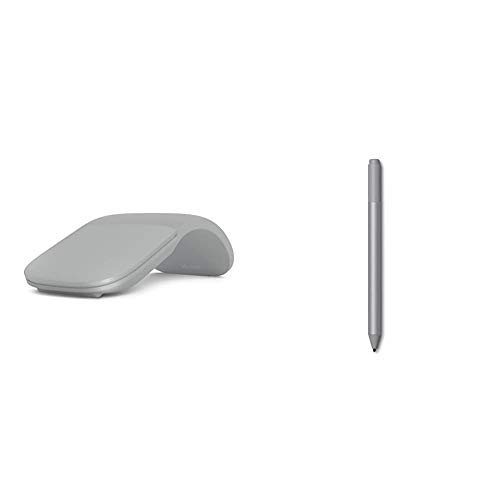 Microsoft Surface Pen, silber + Surface Arc Maus, silber von Microsoft