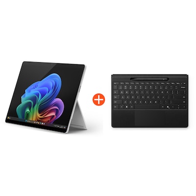 Microsoft Surface Pro (11. Edition) Copilot+ PC 13" OLED 2in1 Platin Snapdragon® X Elite 16GB/1TB SSD Win11 EP2-08379 ohne Netzteil inkl. MS Surface Pro Flex Keyboard +Slim Pen schwarz von Microsoft