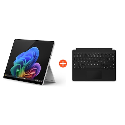 Microsoft Surface Pro (11. Edition) Copilot+ PC 13" OLED 2in1 Platin Snapdragon® X Elite 16GB/1TB SSD Win11 EP2-08379 ohne Netzteil inkl. MS Surface Pro Keyboard mit Copilot-Taste schwarz von Microsoft