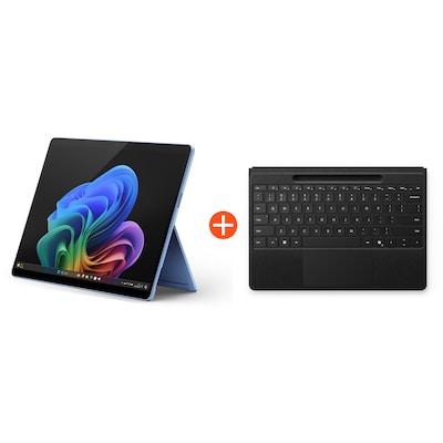 Microsoft Surface Pro (11. Edition) Copilot+ PC 13" OLED 2in1 Saphir Snapdragon® X Elite 16GB/1TB SSD Win11 EP2-08390 ohne Netzteil inkl. MS Surface Pro Flex Keyboard schwarz von Microsoft