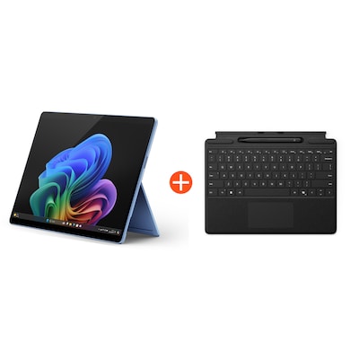 Microsoft Surface Pro (11. Edition) Copilot+ PC 13" OLED 2in1 Saphir Snapdragon® X Elite 16GB/1TB SSD Win11 EP2-08390 ohne Netzteil inkl. MS Surface Pro Keyboard mit Slim Pen schwarz von Microsoft