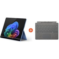 Microsoft Surface Pro (11. Edition) Copilot+ PC 13" OLED 2in1 Saphir Snapdragon® X Elite 16GB/1TB SSD Win11 EP2-08390 ohne Netzteil inkl. MS Surface Pro Keyboard mit Stiftaufbewahrung platin von Microsoft