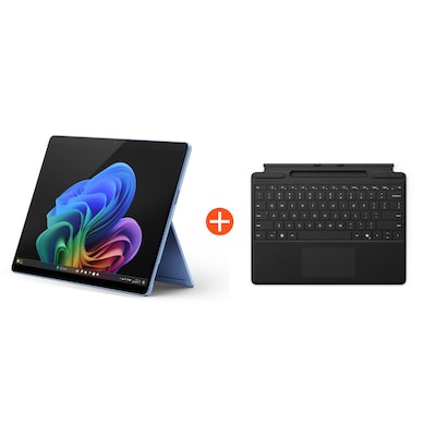 Microsoft Surface Pro (11. Edition) Copilot+ PC 13" OLED 2in1 Saphir Snapdragon® X Elite 16GB/1TB SSD Win11 EP2-08390 ohne Netzteil inkl. MS Surface Pro Keyboard mit Stiftaufbewahrung schwarz von Microsoft