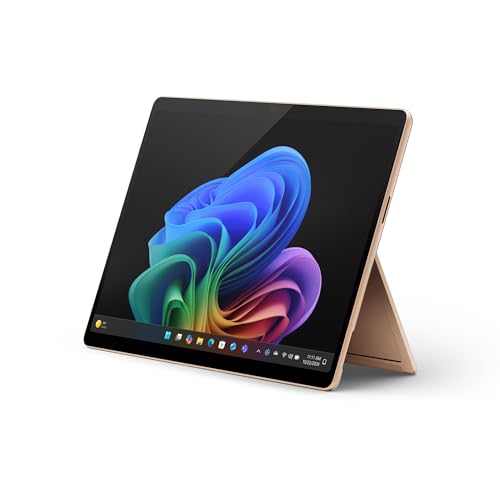 Microsoft Surface Pro (Netzteil separat erhältlich) | Copilot+ PC | 13” OLED Touchscreen | Snapdragon® X Elite (12 Kerne) | 16GB RAM | 512GB SSD | neuestes Modell, 11. Edition | Sand von Microsoft
