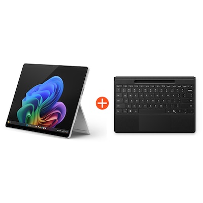 Microsoft Surface Pro (11. Edition) 13" 2in1 Convertible Tablet Platin Snapdragon® X Plus 16GB RAM 512GB SSD Win11 inkl. Black Flex Keyboard SL von Microsoft