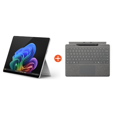 Microsoft Surface Pro (11. Edition) 13" OLED 2in1 Platin Snapdragon® X Elite 16GB RAM 512GB SSD Win11 ZIA-00004 inkl. Dune Keyboard Pen von Microsoft