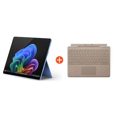Microsoft Surface Pro (11. Edition) 13" OLED 2in1 Saphir Snapdragon® X Elite 16GB RAM 1TB SSD Win11 ZIB-00037 inkl. Sand Keyboard SL von Microsoft