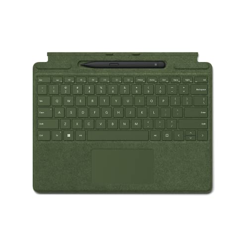 Microsoft Surface Pro 8 / 9 / X Signature Keyboard Waldgrün im Bundle mit Slim Pen 2 Schwarz von Microsoft
