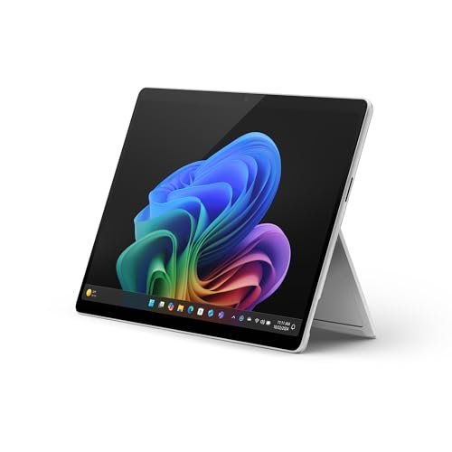 Microsoft Surface Pro | Copilot+ PC | 13” OLED Touchscreen | Snapdragon® X Elite | 16GB RAM | 512GB SSD | neuestes Modell, 11. Edition | Platin von Microsoft
