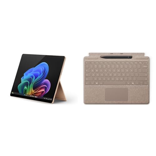 Microsoft Surface Pro Copilot+ PC + Pro Keyboard + Slim Pen 2 | Snapdragon X Elite (12 Kerne) | 16GB RAM | 512GB SSD | Dune von Microsoft