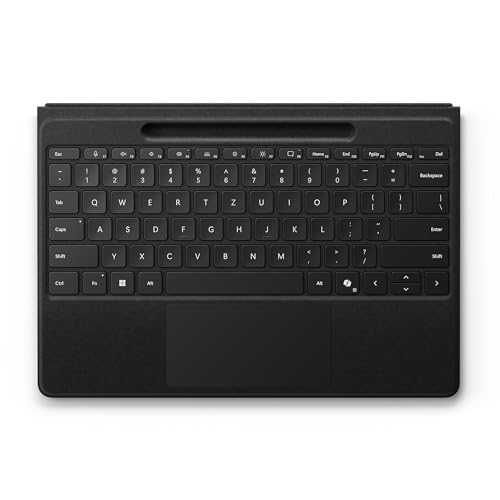 Microsoft Surface Pro Flex Keyboard | 2-in-1 Alcantara® Keyboard (QWERTZ) für Surface Pro Copilot+ PC mit Windows 11 | Schwarz von Microsoft