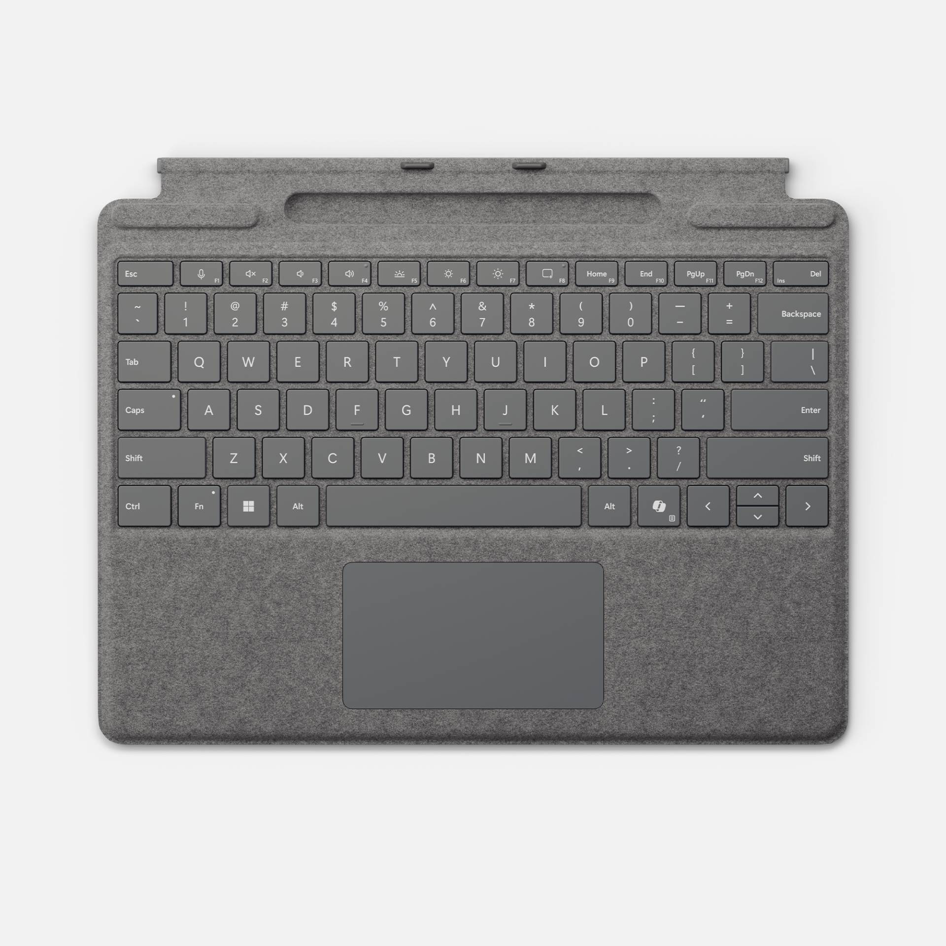 Microsoft Surface Pro Keyboard mit Stiftaufbewahrung - platin von Microsoft