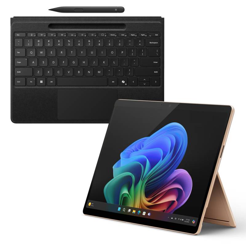 Microsoft Surface Pro OLED Copilot+ PC - 16GB - 1TB - X Elite inkl. Pro Keyboard mit Slim Pen schwarz - 13" touchscreen - sand von Microsoft